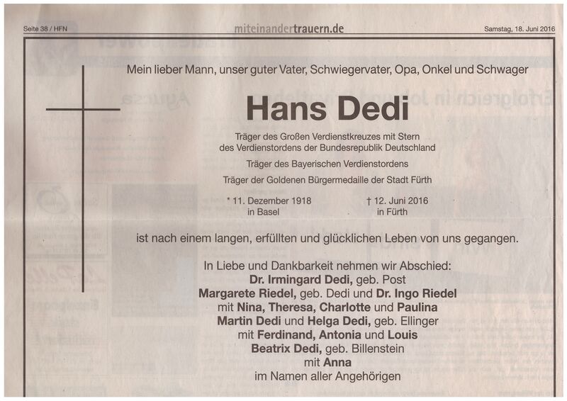 Datei:Traueranzeige Hans Dedi.jpg