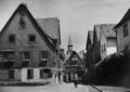 Ausgang vom  Schulhof zur <!--LINK'" 0:102-->, ca. 1935, im Hintergrund die Michaeliskirche