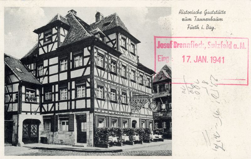 Datei:AK Gaststätte Tannenbaum gel 16 Jan 1941.jpg
