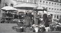 Wochenmarkt auf der Fürther Freiheit ca. 1950