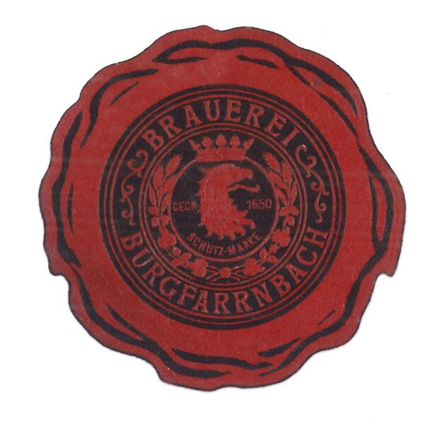 Datei:Siegelmarke Brauerei Burgfarrnbach.jpg