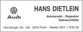 Werbung der Firma Hans Dietlein
