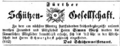 Aufruf der Schützengesellschaft zur Beerdigung von Simon Gieß vom 21. Februar 1875