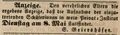 Zeitungsanzeige des Privat-Lehrers <!--LINK'" 0:15-->, April 1849