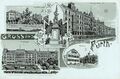 Ansichtskarte aus Fürth mit verschiedenen Motiven - inkl. silberfarbenen Aufdruck, ngl
