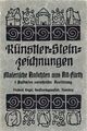 Sammelumschlag für die Ansichtskarten aus der Reihe der Künstler-Steinzeichnung von der Kunstverlagsanstalt von Friedrich Riegel aus Nürnberg mit Fürth-Motiven, ca. 1920
