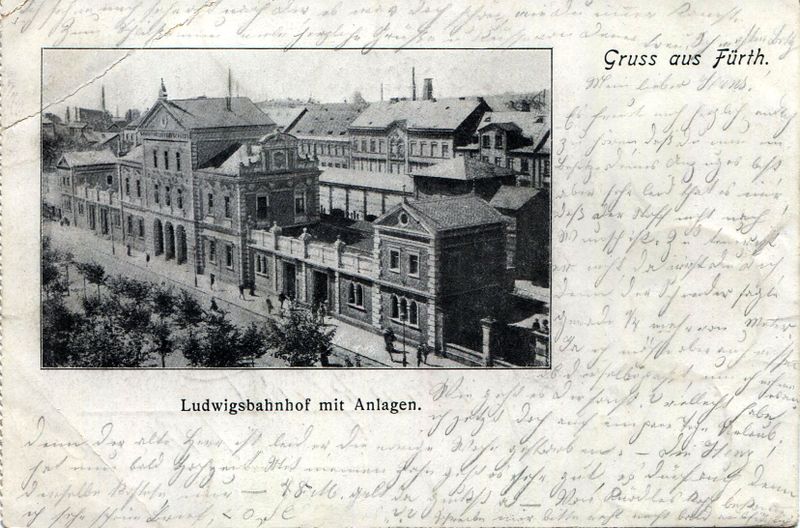 Datei:AK Ludwigsbahnhof gel 1900.jpg