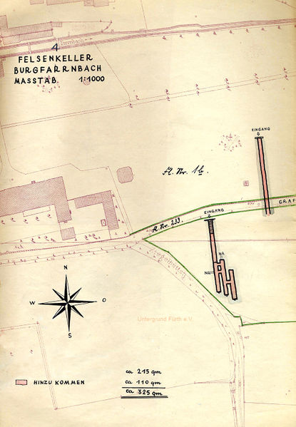Datei:Stollenanlage Schloss Burgfarrnbach 1944.jpg
