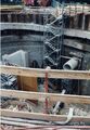 Baugrube für die Baumaßnahme „Hebewerk West“ der Stadtentwässerung Fürth, Oktober 1999