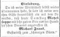 Anzeige Michael Frank, Fürther Tagblatt 24.September 1870