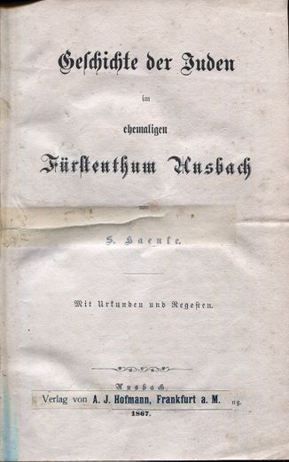 Geschichte der Juden im ehemaligen Fürstenthum Ansbach (Buch).jpg