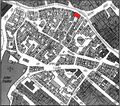 Gänsberg-Plan, Königstraße 42 rot markiert, Geleitshaus