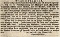 Zeitungsanzeige des Spezereihändlers Johann Georg Strobel, August 1843