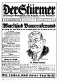 Der Stürmer - "Wurstjud Bauernfreund", Ausgabe des Streicher-Hetzblattes vom Feb. 1929