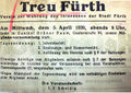 Anzeige zur Auflösung des Vereins <a class="mw-selflink selflink">Treu Fürth</a>, 1939