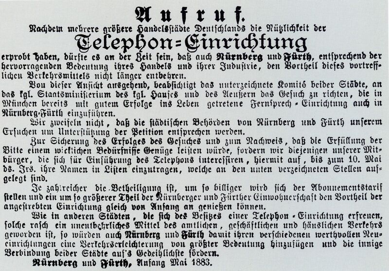 Datei:Aufruf Telephon Einrichtung 1883.jpg