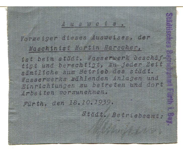 Datei:Ausweis Wasserwerk 1939.jpg