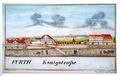 Ansicht der Königstraße um <!--LINK'" 0:9--> mit  Gebhardt'schen Haus und Poppenreuth im Hintergrund