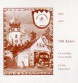 Titelseite Festschrift zur 100 Jahr Feier der FFW Mannhof am 27. Juni 1999