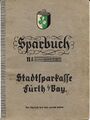 Titelseite Sparbuch der Sparkasse Fürth, genutzt 1940