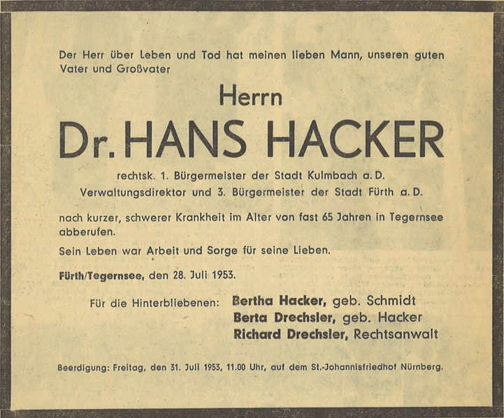 Datei:Traueranzeige Hans Hacker.jpg