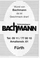 Werbung der Metzgerei Bachmann 1996