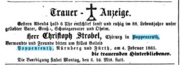 Chirurg Strobel tot, Ftgbl 5.2.1865.png