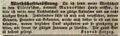 Anzeige Wirtschaftseröffnung im Hause M. Ellern, <!--LINK'" 0:0--> 11.8.1843