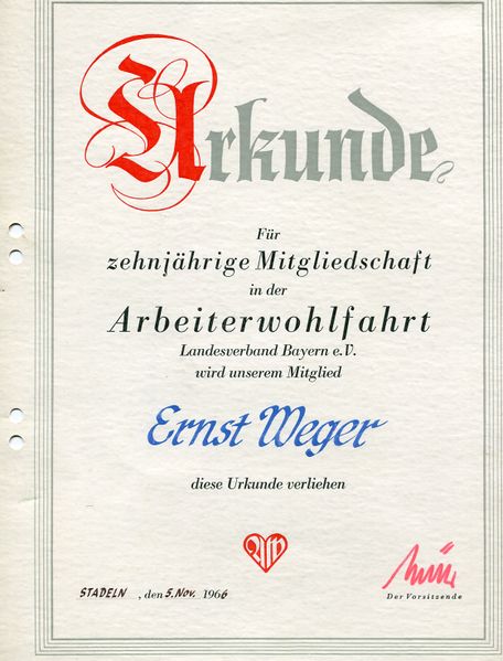 Datei:Urkunde Mitgliedschaft AWO 1966.jpg
