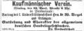 Anzeige Kaufmännischer Verein, Fürther Abendzeitung vom 11. April 1875