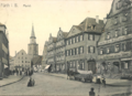 zeitgenössische Ansichtskarte von 1908 vom <a class="mw-selflink selflink">Marktplatz</a> Fürth