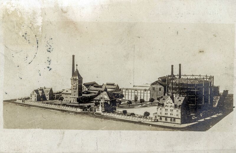 Datei:AK Neues Gaswerk gel 21 Mai 1913.jpg