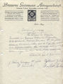 Briefkopf der Brauerei Geismann 1931