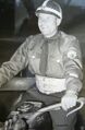 Streifenpolizist auf dem Motorrad im Jahr1951