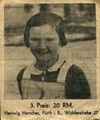 Hedwig Gellinger, 3. Gewinnerin des Preisausschreibens in dem Fürther Anzeiger, ca. 1930