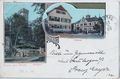 "Gruß aus Fürth" - Historische Ansichtskarte "Alte Veste" und "Kurhaus", 1900