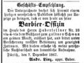 Barbier in Königstraße 46, Fürther Tagblatt 7.12.1867.jpg