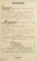 Bekanntmachung vom 5. Januar 1888 über die Eheschließungsabsicht von Georg Adam Egerer und Maria Charlotte Meyner