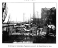 Hochwasserschäden 1909 am linken Pegnitzufer unterhalb Kanalbrücke Doos