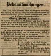 Traueranzeige Georg Habel 1842.png