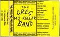 Kassetteneinleger und Kontaktdaten der Demo-CD mit drei eigenen Songs der damaligen The Greg McKellar Band, ca. 2000.
