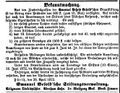 Emanuel-Pesselsche Brautstiftung, Fürther Tagblatt 30. April 1872