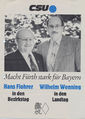 CSU-Wahlkampf-Flyer mit Hans Flohrer und Wilhelm Wenning, undatiert