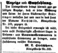 Anzeige für Leinen und Baumwollwaren, M.L. Hirschhorn
