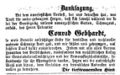 Danksagung zum Tode C. Gebhardts, <!--LINK'" 0:0--> 28.2. 1864