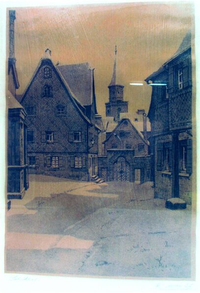 Datei:Schulhof Lithographie c 1925.jpg