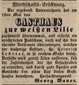 Zeitungsanzeige von Georg Bauer, Wirt <!--LINK'" 0:45-->, Mai 1844