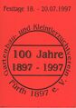 Aushang zur 100-Jahrfeier des GBV Fürth 1897, 1997