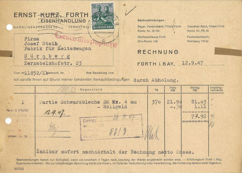 Datei:Ernst Kurz Eisenhandlung 1947.jpg