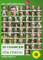 Plakat der 50 Kandidatinnen und Kandidaten von <a class="mw-selflink selflink">Bündnis 90/Die Grünen Fürth</a> zur Kommunalwahl 2020